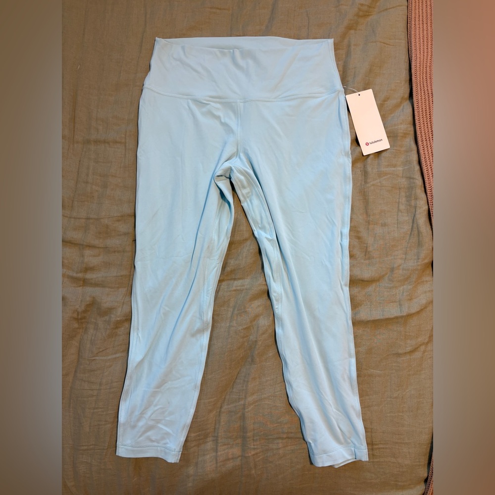 NWT lululemon align HR‎ pant 25” icing blue Wonens Size 14